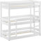 Erst-Holz Weíßes Dreier-Etagenbett für Erwachsene Stockbett für drei Personen 90x200 Kiefer weiß V-60.03-09W, Ausstattung:ohne Zubehör