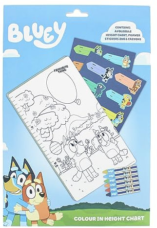 Bluey Height Chart | Kids Wall Growth Chart | Bedroom & Nursery Decor | Bluey Gifts & Toys