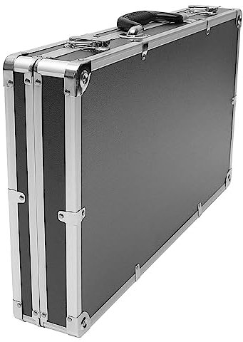 TOPBATHY Box Toolbox Hard Briefcase with Lock - Silver Aluminum Alloy Multifunction Storage Case for Tools and Equipment