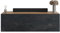 Planetmöbel - Mobile TV da 300 cm, con 3 sportelli, mobile basso da appendere o posizionare in piedi, credenza per soggiorno, rovere dorato/nero (Charcoal)