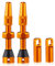 HZJD 2 Stück Presta Tubeless Ventile, Orange, Tubeless Vorbau(44 mm)