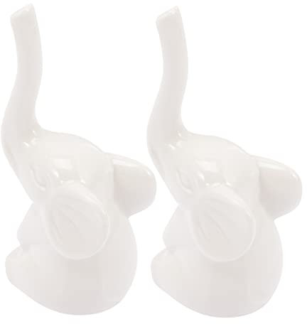 LIFKOME 2St Halter für Elefantenringe Dekorativ Schmuck-Schmuck-Tablett Schmucktabletts Halskettenhalter Schmuckschale Schreibtisch Ringhalter Schmuckplatte Schmuckständer weißes Porzellan