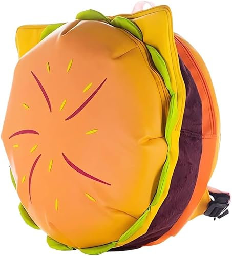 Generisch Cheeseburger Rucksack mit mehreren Fächern, Universum, Hamburger-Rucksack, Käse-Burger-Rucksäcke, Crossbody-Tasche, Cheeseburger Rucksack, L