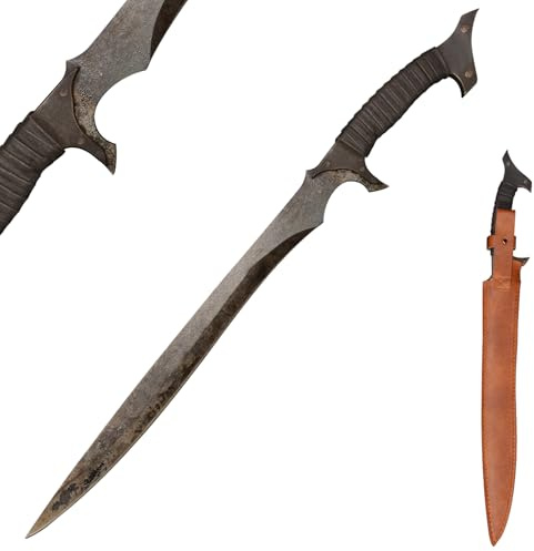 Claymeur 66 cm Full Tang Manganstahl Schwert Survival Tactical Machete mit Scheide für Praxis, Outdoor-Einsatz, Sammlung