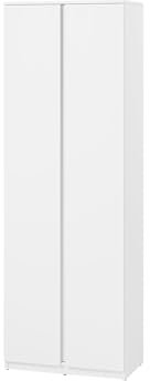 Mirjan24 Kleiderschrank Simply SM01, 2-türig Schrank mit Einlegeplatten und Kleiderstange, Drehtürenschrank, Garderobenschrank (Alpenweiß)