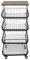 HUOLE Panier de Fruits et Legumes avec Roues, Support Utilitaire de Panier de Fruits Roulant empilable à 5 Niveaux, Panier a Legumes pour la Cuisine, Garde-manger,les Toilettes 40 * 30 * 94cm
