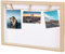 XCRPRT Cadre photo en bois DIY - Avec laisse et pinces en bois - Format paysage - Pour la maison, la cuisine, le bureau - Suspension décorative - 21 x 30 cm