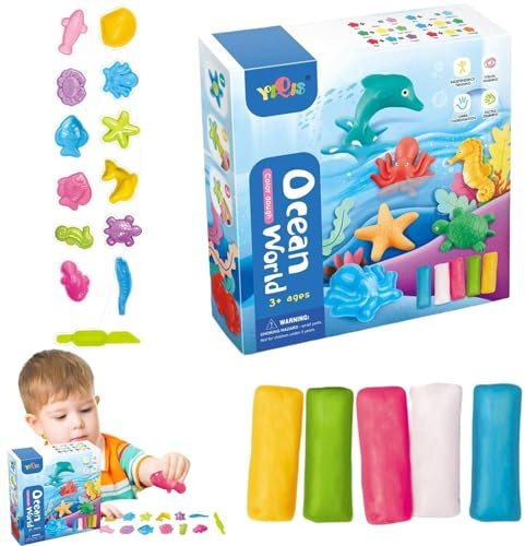 Ceeyoll 18 Stück Knete Zubehör Knetwerkzeug, Kinderknete Knetwerkzeg,Knetwerkzeu Meerestiere Plastilin Werkzeuge, Play Doh knete Set Es ist EIN bedeutungsvolles Geburtstagsgeschenk für Kinder.