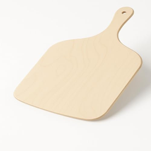 Abio Pizzaschieber 41x30cm Holz Pizzaschaufel Pizzabrett Brotbrett Flammkuchenbrett Servierbrett für Pizzastein Schneidebrett Backofen und Grill 11/18001