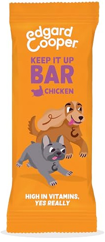 Edgard Cooper Hundeleckerli, Keep it Up Bar Huhn, 30g x 1 Hund Leckerlis, Getreidefrei, Natürliche Zutaten, hoher Proteingehalt und frisches Fleisch