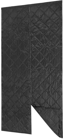 RjcdOPL Rideau de Porte Isolant Thermique 110 x 210 cm, Anti-Bruit, Imperméable, Fermeture Magnétique, sans Perçage, pour Chambre, Salon, Entrée (Noir)