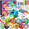 Kit de Peinture sur Pierre pour Enfants, Kits de Loisirs Créatifs Enfants, 12 Galets a Peindre Décorer avec 24 Peintures et accessoires,Cadeau Créatif pour Convient Aux Garçons et Filles de 3-12 Ans