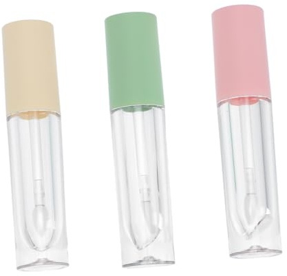 HAPINARY 3 Stück-pack 3,5ml Leere Lipgloss Fläschchen aus Acryl und Abs Kunststoff mit Auslaufsicherem Deckel Lippenstift Selbstgemacht Tuben für Anfänger und Tägliche Zufällige Farbe