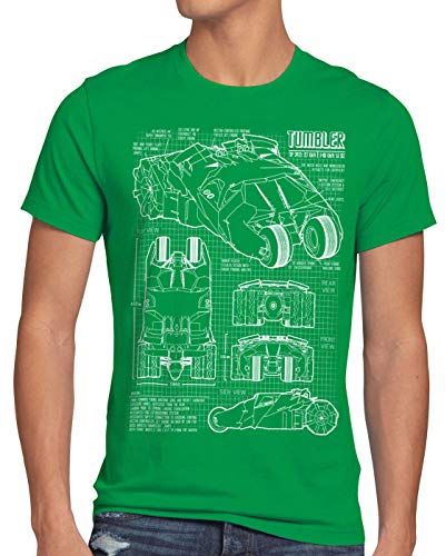 style3 Tumbler Herren T-Shirt Blaupause Gotham