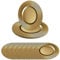 Trimming Shop Decorative Charger Plates for Parties, Ribbed Edge Design Polypropylene for Dinner Table Decoration, Weddings, Birthday, Party, Tableware, Catering Events, 33cm, Shiny Gold, 12pcs