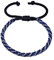 Handmade Thai Buddhist Buddha Woven Bracelet | Wax Cotton Cord String Wristband | Adjustable Unisex Boho Friendship Band | Bracelets For Woman, Women, Man and Men (Blue Grey (Sliding Knot))