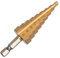 UK Drills HSS Step Drill Bit Titanium Coated 4-20mm 9 Steps Drill Bit Set for Drilling on Hard Metal, Stainless Steel, Cast Iron