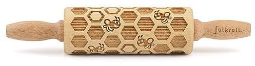 Folkroll 3D-Motiv-Teigrolle 23 cm Bienenwaben