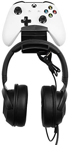 TIUIHU Soporte de pie sin tornillos para mando de gamepad y auriculares, soporte de pared diseñado para auriculares Bluetooth para juegos, Xbox ONE, PS4, PS3, Dualshock, Steam
