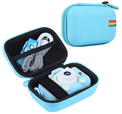 Leayjeen Custodia per Fotocamera Bambini compatibile con ASTGMI/Gofunly/DONGQI/Hangrui/GREENKINDER/GGISUI/NEFLSI/HiMont, Regalo Giocattolo di Natale & Compleanno per bambini (solo custodia) Blu