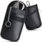 caslord Keyless Go Schutz Autoschlüssel, 2 Stück Klein Faraday Taschen Kohlefaser Leder, Keyless Go Schutzhülle RFID Blocker Schlüsseletui- Rot+Rot