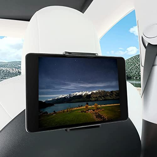 PACEWALKER 360° Drehbar Handyhalterung Auto Handyhalter Tablet Halterung Auto für Tesla Model 3/Y, für Tesla Tablet Halterung - KFZ-Kopfstützen Halterung für Smartphone und Tablet
