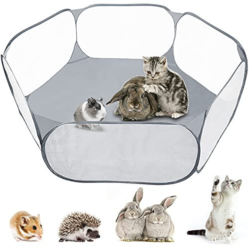MAIKEHIGH Kleintiere Laufstall, Käfig Zelt Übungszaun für Meerschweinchen, Kaninchen, Hamster, Chinchillas und Igel, Faltbar und tragbar