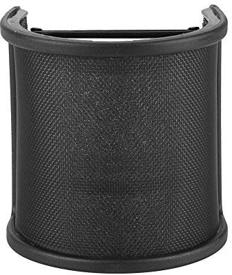 Handheld Mic Shield Mask, Pop Filter for Microphone U Shaped Metal Mesh and Foam Layer Cover Windscreen Wind Screen Mount for Vocal Recording Sound Iron Stand Guard Broadcasting Studio Singing