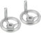 PATIKIL 80mm/3.15 Handrad 2Pack Guss Eisen Verchromt für Mehrere Drehbänke Silberton