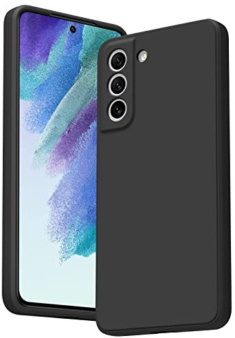 Wanme Hülle für Samsung Galaxy S21 FE 5G Hülle, Ultradünne Weiche Flüssigsilikon Hülle, Vollständige Schutzhülle Handyhülle für Samsung Galaxy S21 FE 5G (Schwarz)