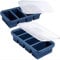 Souper Cubes 1 Cup Silicone Freezer Tray with Lids, Perfect for Storing Broth, Leftovers, Rice, Sauce and More, Silicone Soup Freezer Molds for Meal Prepping - Blueberry - 2-Pack