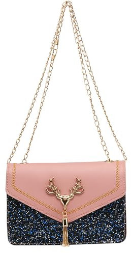 Vohoney Mini Sac à Bandoulière pour femme, Petite Chaîne Besace Porté Sac a Main,Téléphone Shoulder Bag,Sacs en Handbang pour filles,Enfants (Rose Mini Sac à Bandoulière)