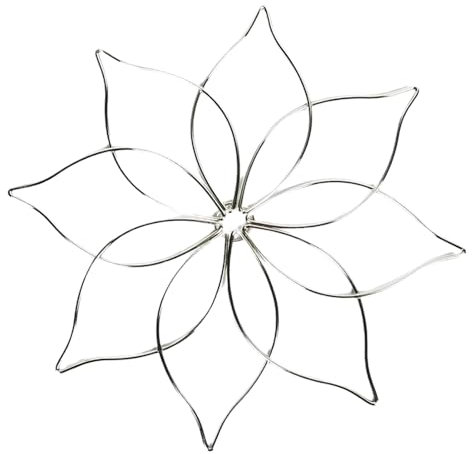 bephible Metall-Blumen-Frosch-Blumenstrauß-Fixierungswerkzeug, Vasen-Arranger-Gitter, Blumenstielhalter, mehrere Löcher, Pflanzeneisen, Silber1