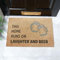 Artsy Mats - Laughter and Beer Doormat - Made from Tufted Coconut Fibre - Non-Slip Natural Rubber Backed Door Mats Indoor - Heavy Duty, Decorative Outdoor Mats (60x40cm)