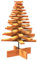 vidaXL Albero di Natale Marrone Cera 80 cm in Legno Massello di Pino, Albero Natalizio con Rami rotanti, Albero in Legno, Decorazione Natalizia