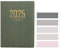 SamHeng Mini 2025 Taschenkalender, Klein PU-Leder Softcover Kalender A7 Terminplaner Terminkalender Wochenplaner Notizbuch Organizer mit Morandi Haftnotizen Seitenmarker (Dunkelgrün)