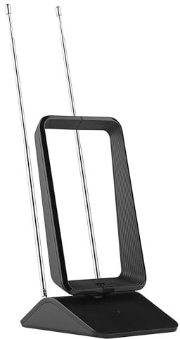 One For All Amplified Indoor Digital TV Aerial - Ready to receive Freeview and Analogue TV Signals within a range of 15 miles – Full HD Ready - HDTV Antenna – UHF/VHF – black - SV9460 (Renewed)