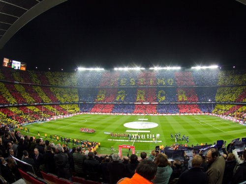 F.C. Leinwanddruck Barcelona Camp NOU Nr. 5, gerahmt, 76,2 x 50,8 cm
