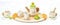 Hape Tea Set for Two Wooden Tea Party Playset , Wooden Pretend Tea Playset for Kids, Kitchen Accessories Kit Includes 2 Cups, Saucers, Spoons and Serving Tray