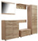 trendteam smart living Garderobe Garderobenkombination 6-teiliges Komplett Set Malea, 278 x 188 x 38 cm in Eiche San Remo Dekor mit viel Stauraum und Ablagefläche