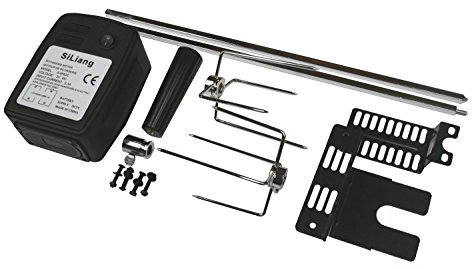 SunshineBBQs BBQ BARBECUE ROTISSERIE SPIT UNIVERSAL KIT GAS OR CHARCOAL BATTERY (41 Inch (104cm))