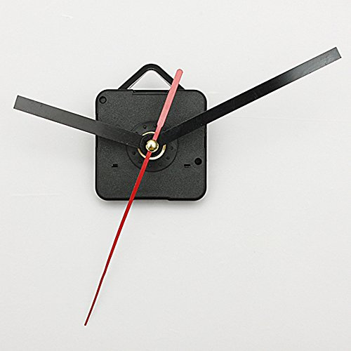 Mouvement Mécanisme Silencieux D'horloge A Quartz Aiguilles Noir Rouge DIY NEUF