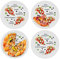 Van Well 4-er Set italienische Pizzateller groß ø 30,5cm Margherita – Porzellan XL Teller für Pizza & Pasta– Mikrowellen geeignet, spülmaschinenfest, stapelbar – Gastronomie- und zu Hause Geschirr