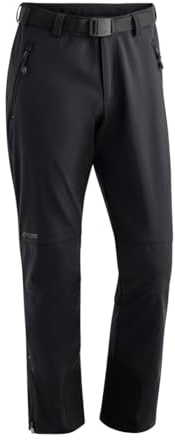 Maier Sports Tech Pants M, Warme Herren Wanderhose, Wasserabweisende Softshell-Outdoorhose für Trekking und Hiking, PFC-frei, mSTRETCH pro 2 & stormprotec-Technologie, Schwarz, 110 (W36/L36)