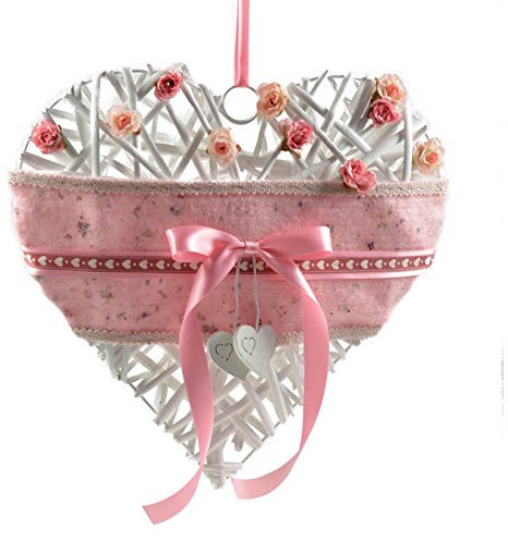 Deko-Hänger Weiden-Herz Rattanherz Dekoration Valentinstag Hochzeit, Variante:Variante 2