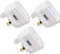 MSC - UK 2 pin to 3 pin Shaver plug adaptor uk/Toothbrush adapter plug uk / 1a eu to uk plug adapter/european to uk plug adaptor 2pin plug Travel adapter Converter (EU) SD 3pc