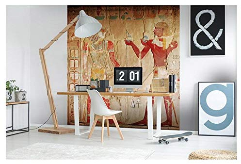 Vlies Fototapete ÄGYPTISCHES GEMÄLDE 225 x 250 cm | Vliestapete - Wandtapete inklusive Kleister | PREMIUM VLIES QUALITÄT