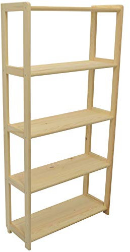 Froeschl Autozubehoer 166 x 64 x 34 cm 5 Holzboden großes Holzregal abgeschliffene Ecken