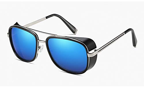 GBST Male Steampunk Sunglasses Tony Stark Iron Man Matsuda Sunglasses Retro Vintage Eyewear Steampunk Sun Glasses Uv400 Oculos De Sol,Black