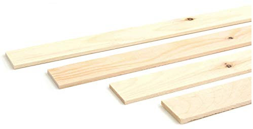 wodewa Holzleiste Wandleiste Zirbe Natur 1m Abschlussleiste Holz 30x4mm Zierleiste für Wandverkleidung Decke Boden Abdeckleiste DIY Basteln